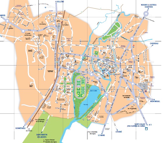 Map of the town - Tourisme La Ferté-Bernard